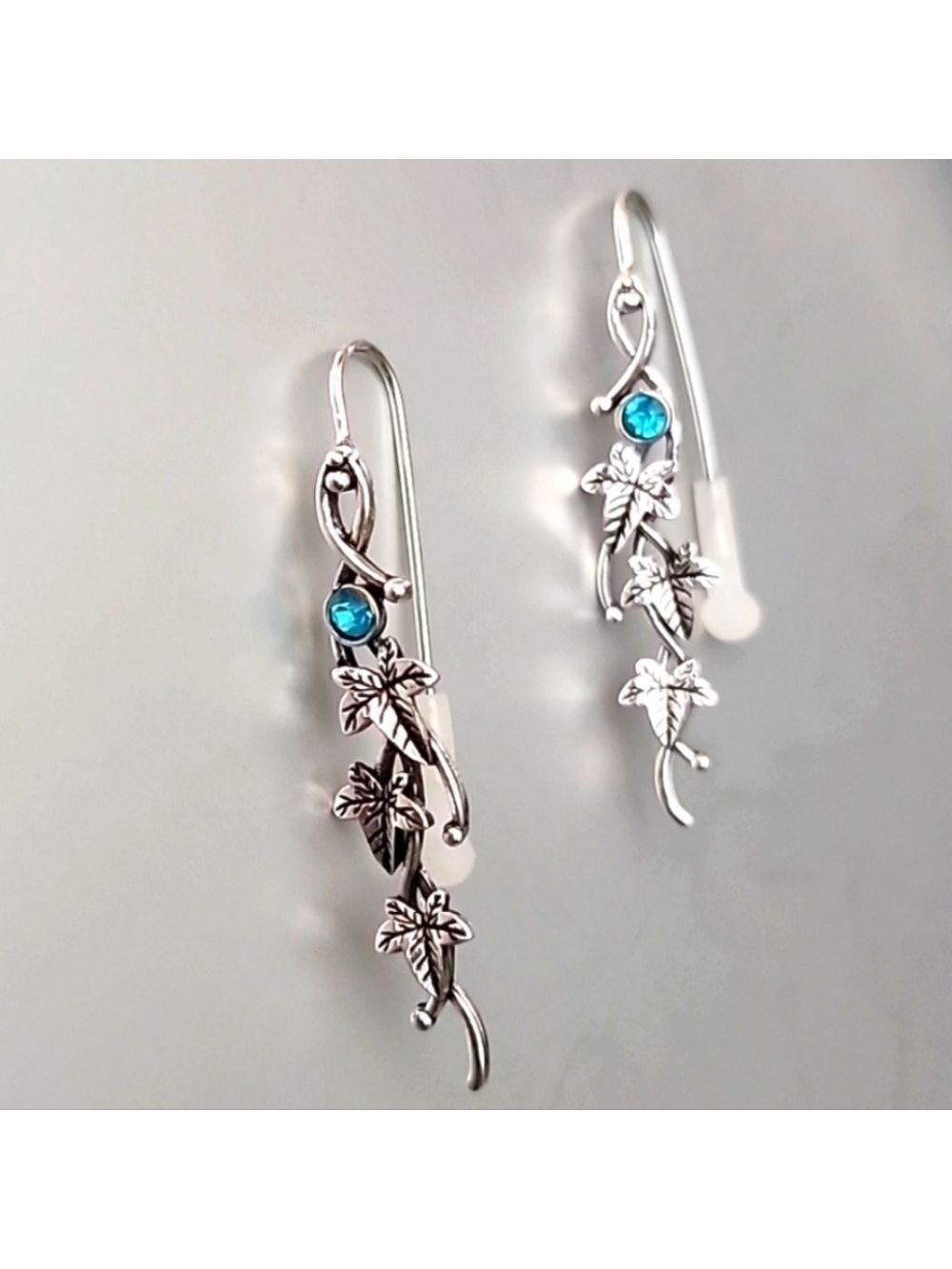 Ivy Aquamarine  Hang Earrings